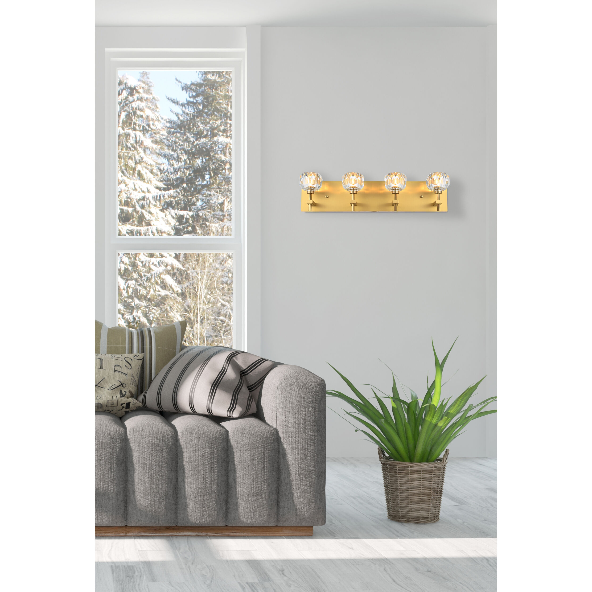 Graham 4 Light 25 inch Gold Wall Sconce Wall Light