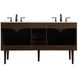 Cyrus 60 X 22 X 34 inch Walnut Vanity Sink Set