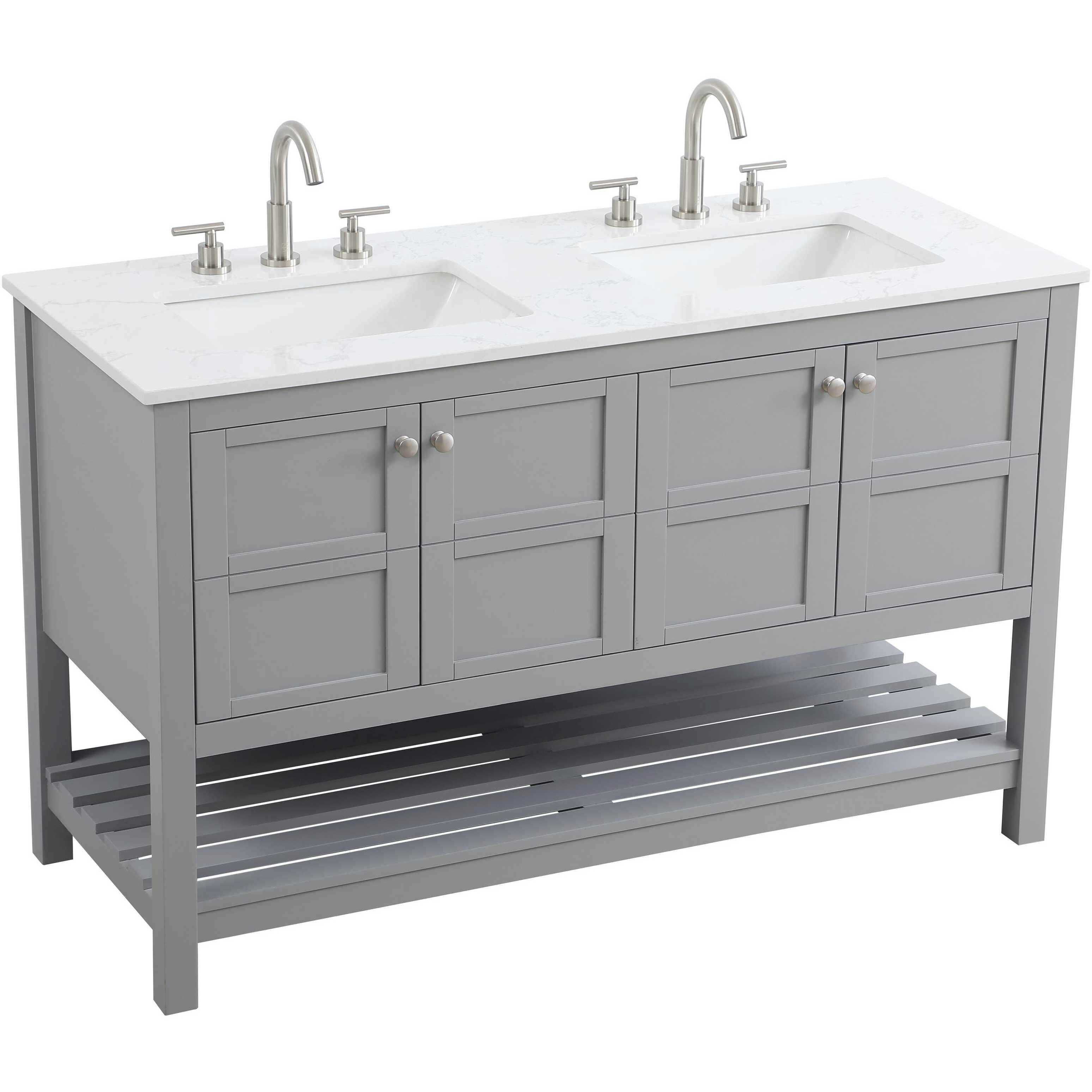 Theo 54 X 34 inch Grey Bathroom Vanity Cabinet