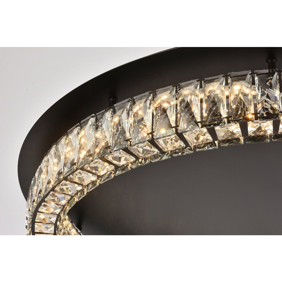 Monroe 1 Light 33 inch Black Flush Mount Ceiling Light