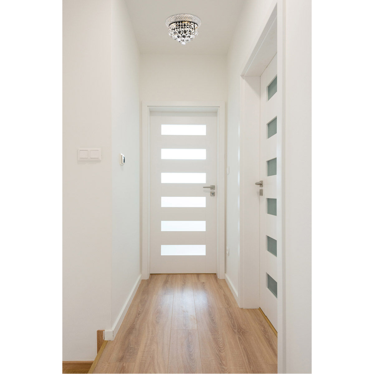 Primo 3 Light 10 inch Black and Clear Flush Mount Ceiling Light