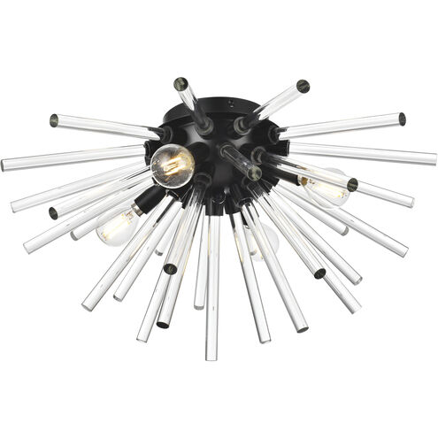 Sienna 4 Light 18 inch Black Wall Sconce Wall Light, can be Flush Mounted
