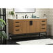 Eugene 60 X 22 X 34 inch Walnut Brown Vanity Sink Set