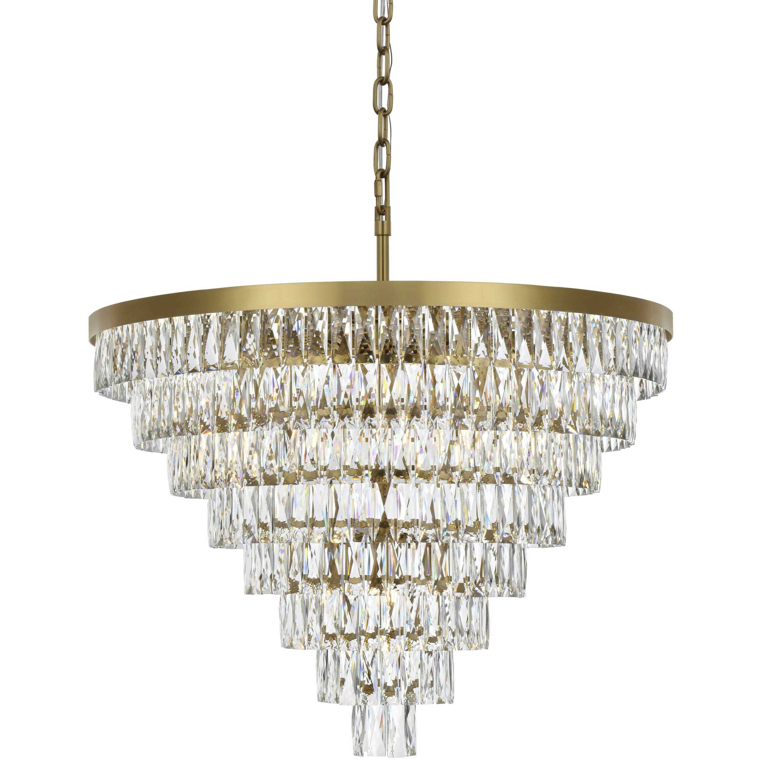 Josephine 29 Light 36 inch Satin Gold Chandelier Ceiling Light