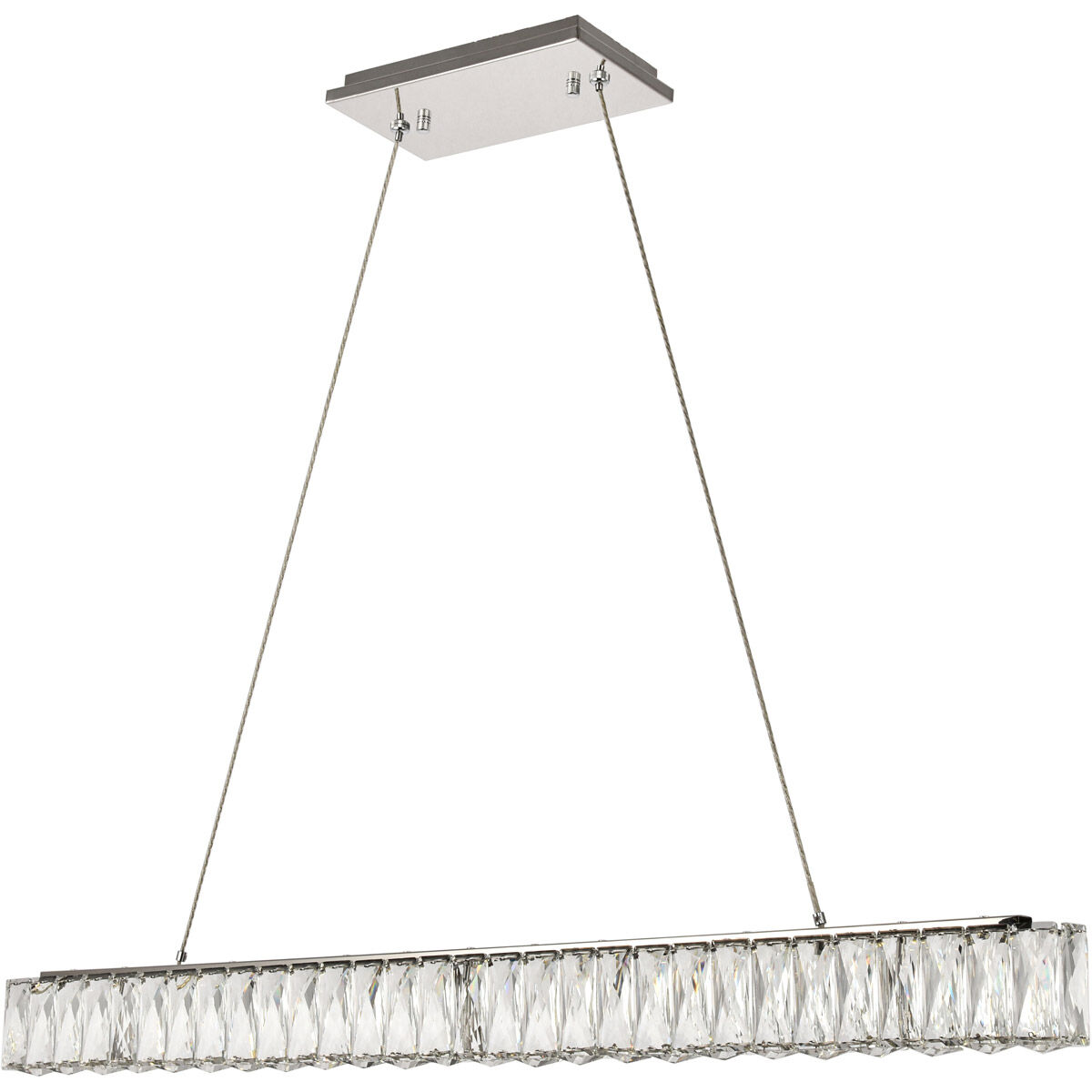 Monroe LED 39 inch Chrome Chandelier Ceiling Light