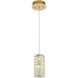 Aston 1 Light 6.5 inch Satin Gold Pendant Ceiling Light