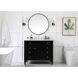 Park Avenue 42 X 22 X 35 inch Black Vanity Sink Set