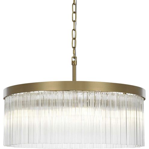 Harlow 6 Light 24 inch Satin Gold Chandelier Ceiling Light