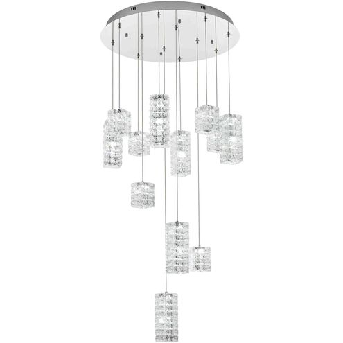 Aston 12 Light 28 inch Chrome Pendant Ceiling Light