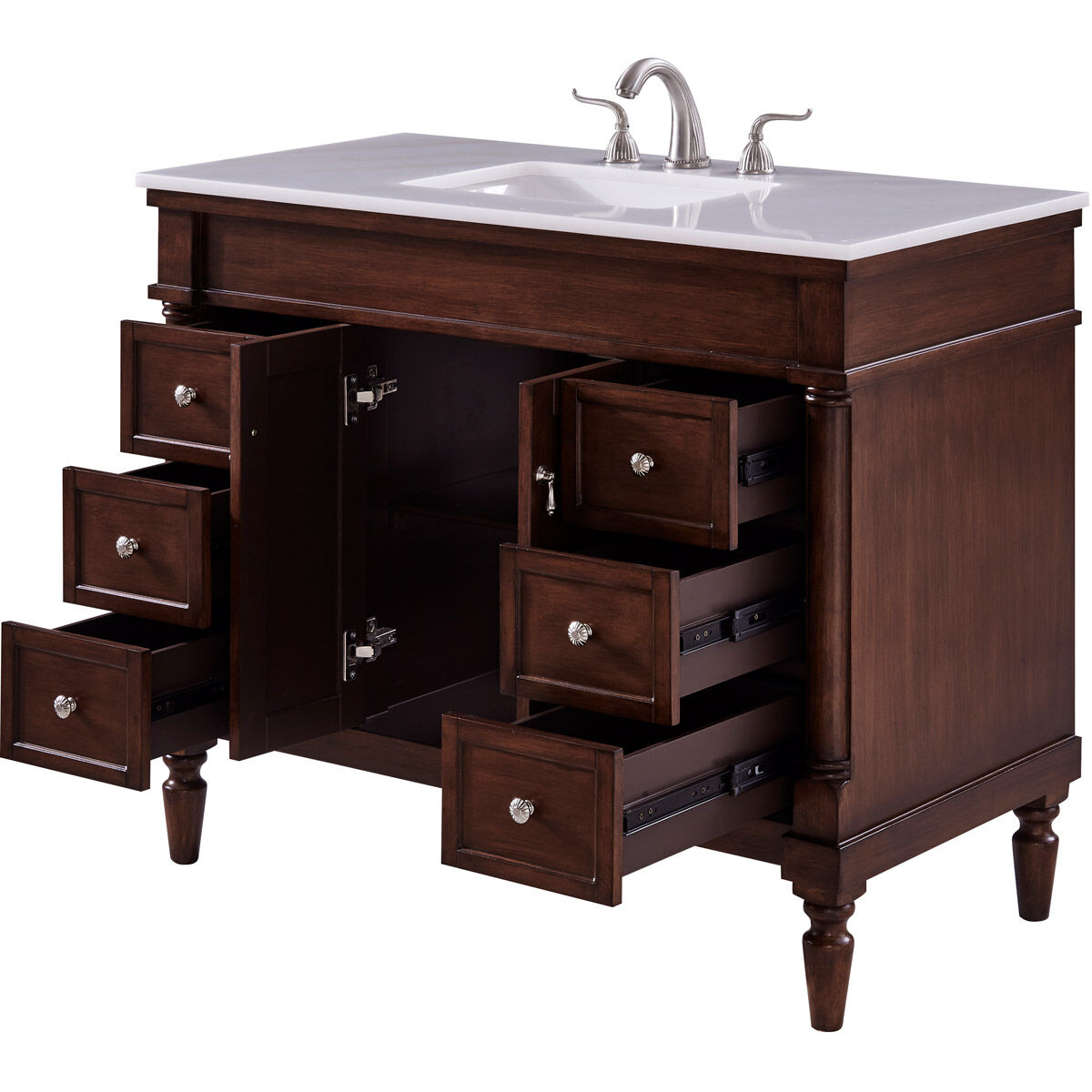 Lexington 42 X 21 X 35 inch Walnut Vanity Set