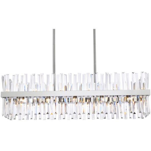 Serephina 24 Light 42 inch Chrome Linear Chandelier Ceiling Light