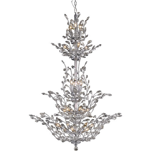 Orchid 25 Light 41 inch Chrome Foyer Ceiling Light in Royal Cut