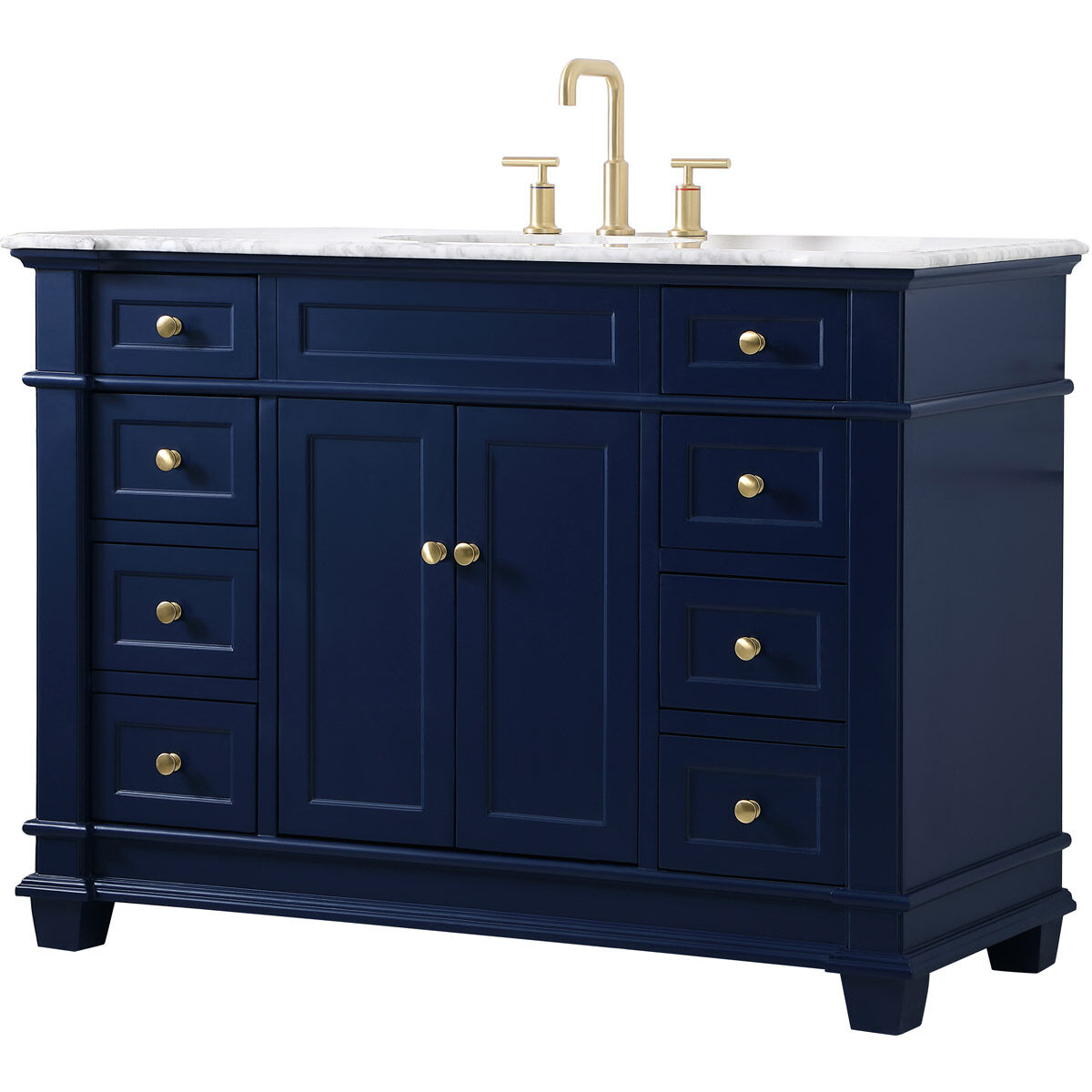 Wesley 48 X 22 X 35 inch Blue Vanity Sink Set