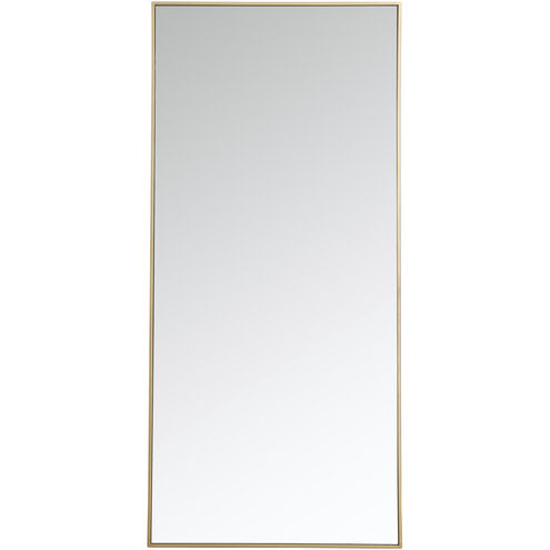 Monet 60 X 30 inch Brass Wall Mirror