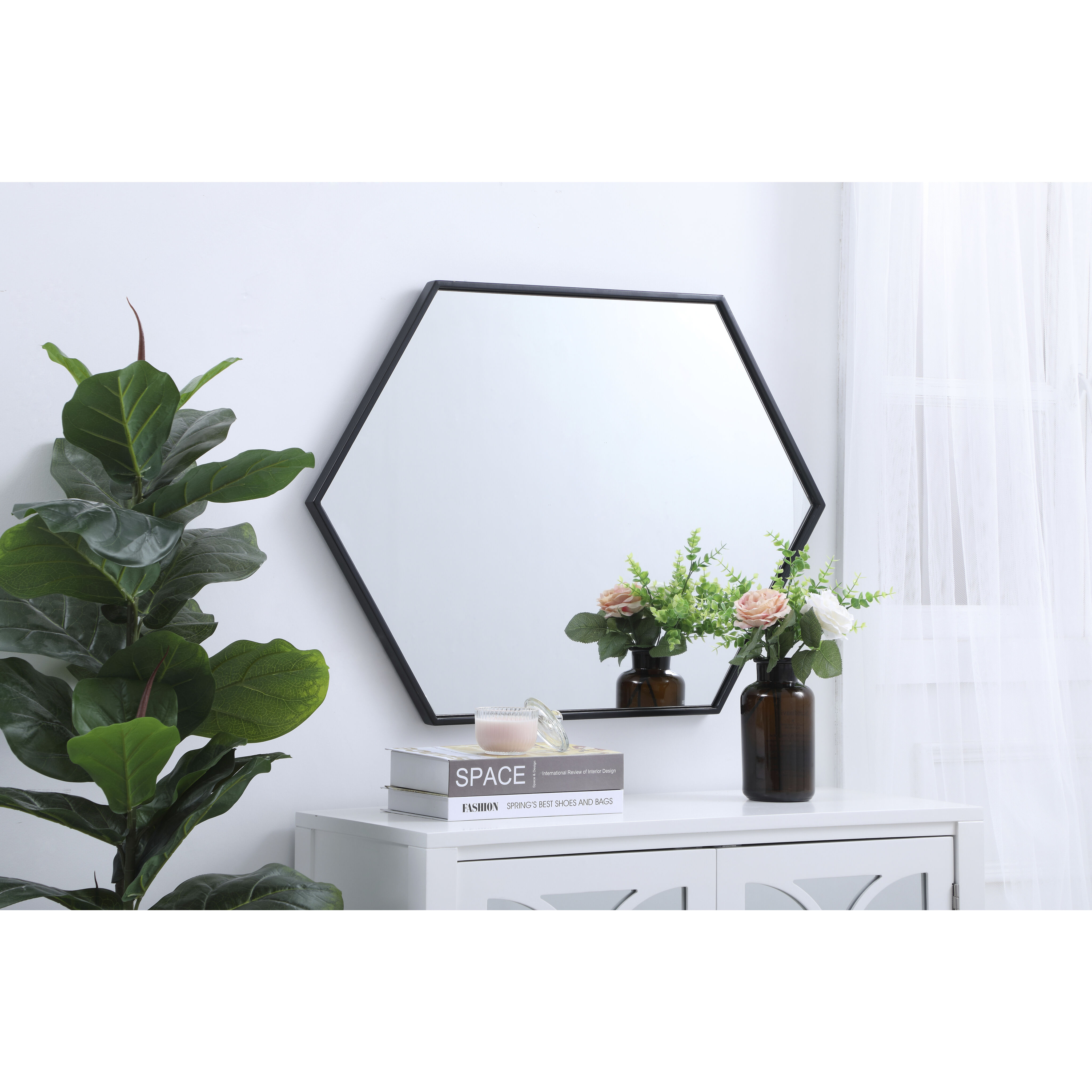 Eternity 34 X 24 inch Black Wall Mirror