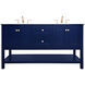 Metropolis 60 X 22 X 34 inch Blue Vanity Sink Set