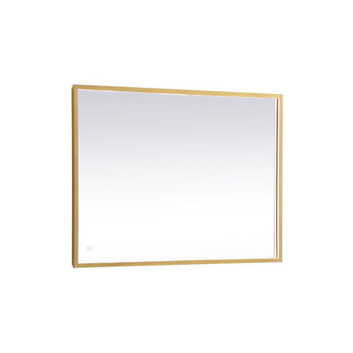 Pier 40 X 24 inch Brass LED Mirror