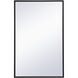 Monet 28 X 18 inch Black Wall Mirror