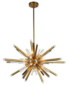 Maxwell 14 Light 38 inch Burnished Brass Chandelier Ceiling Light, Urban Classic 
