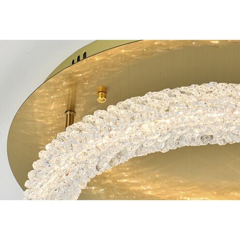 Bowen 1 Light 18 inch Satin Gold Flush Mount Ceiling Light