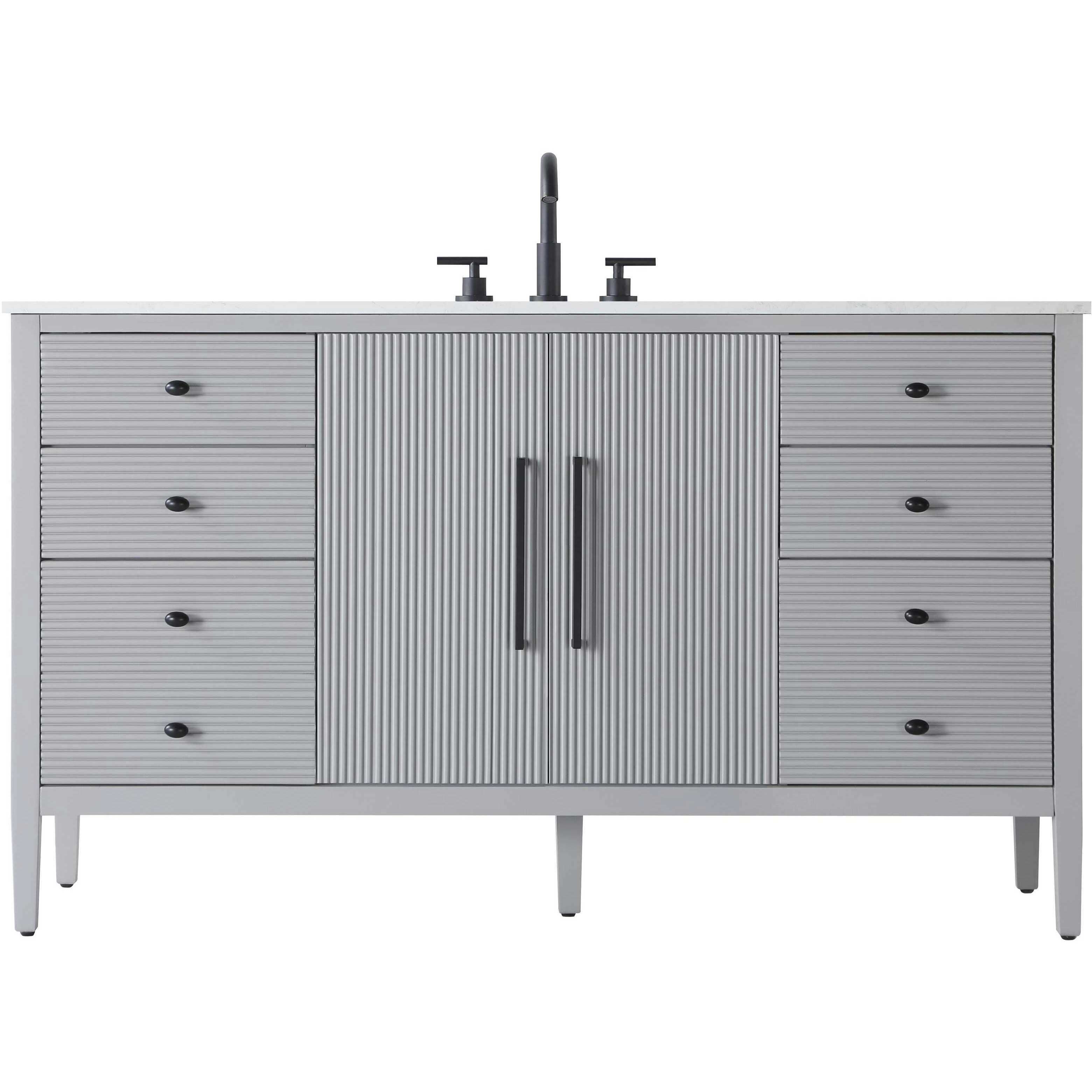 Blakely 60 X 34 inch Grey Bathroom Vanity Cabinet