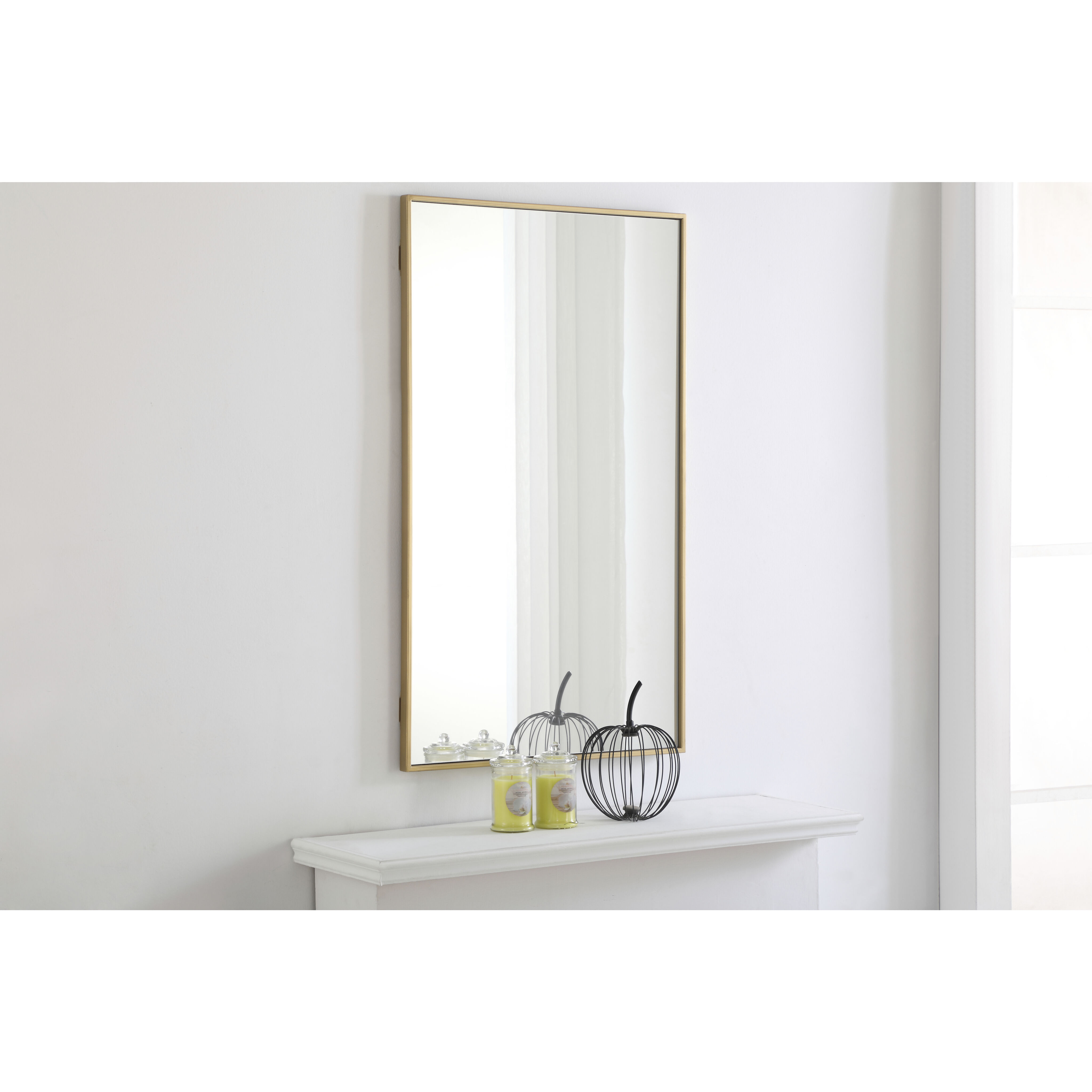 Monet 40 X 24 inch Brass Wall Mirror