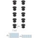 Kaid Oil-Rubbed Bronze Hardware Cabinet Knob, Set of 10