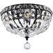 Tranquil 4 Light 12 inch Black and Clear Flush Mount Ceiling Light