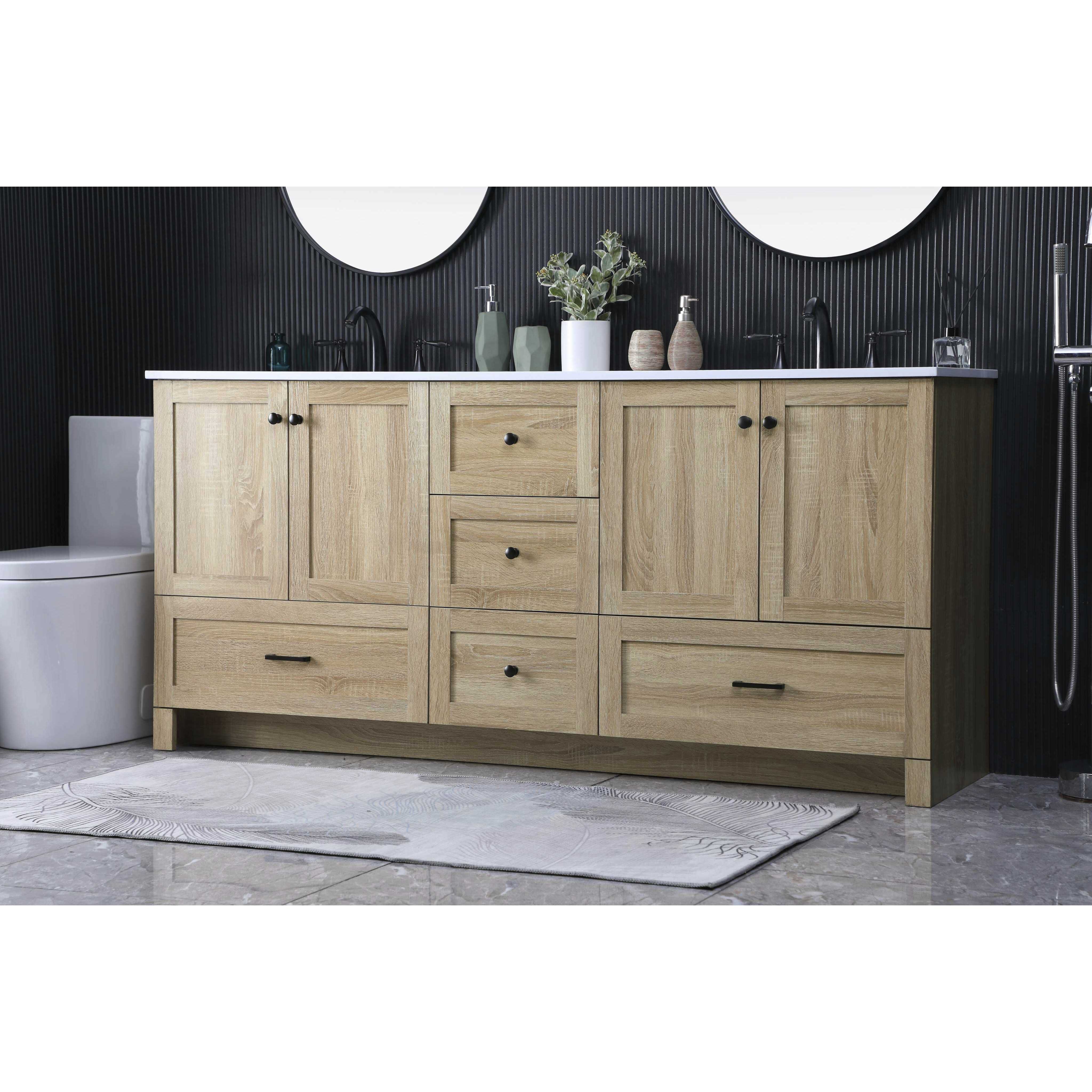 Soma 72 X 34 inch Mango Wood Bathroom Vanity Cabinet