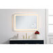 Lux 40 X 27 inch Glossy White Lighted Wall Mirror