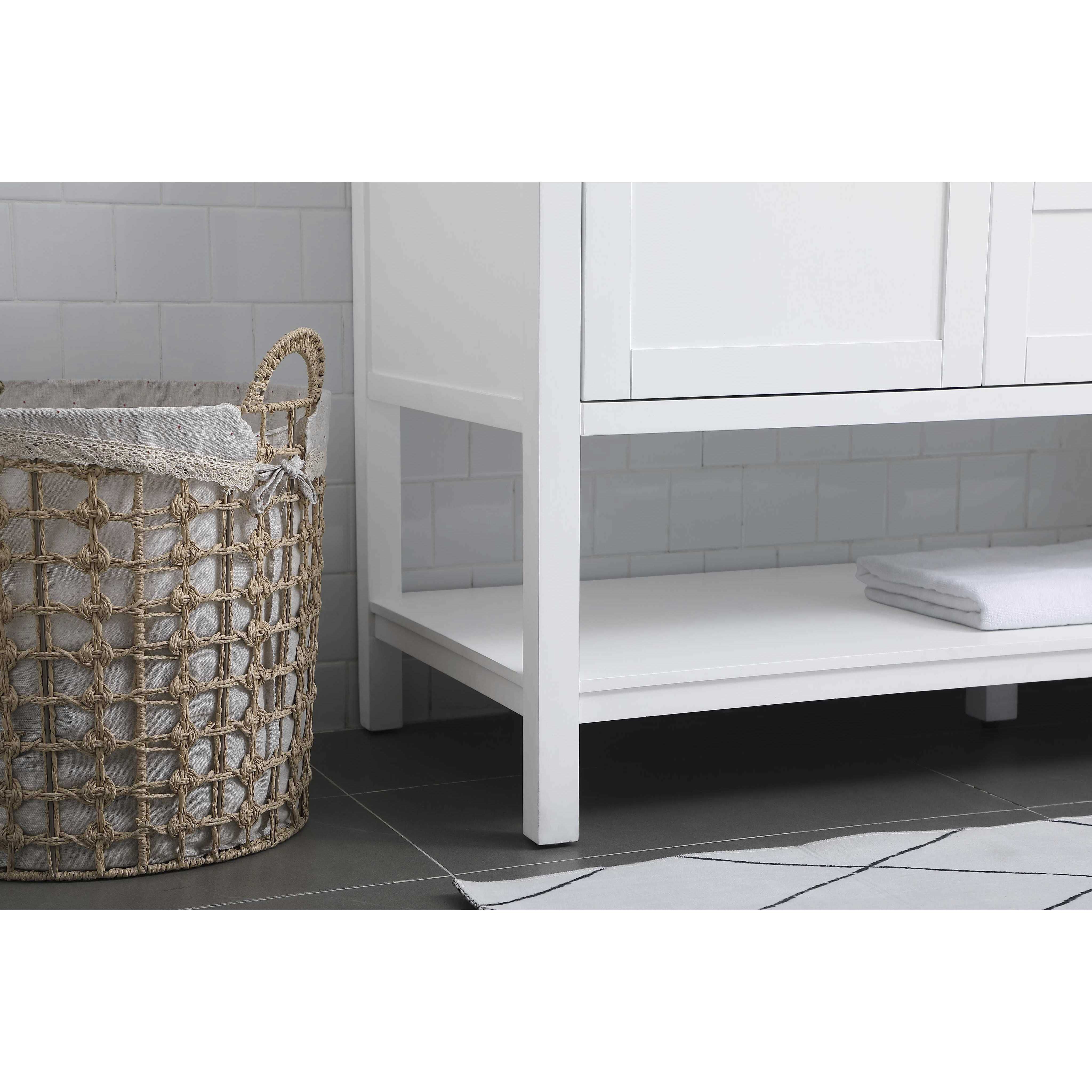 Heath 54 X 21.5 X 35 inch White Vanity Sink Set