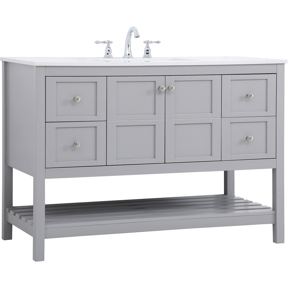 Theo 48 X 22 X 34 inch Gray Vanity Sink Set