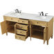 Park Avenue 72 X 22 X 35 inch Natural Wood Vanity Sink Set