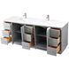 Hayes 84 X 22 X 35 inch Grey Vanity Sink Set