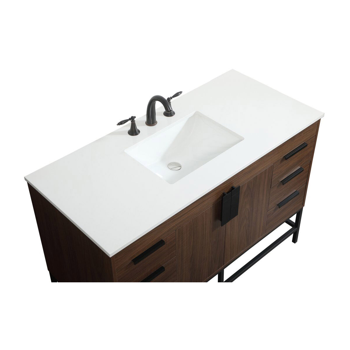 Eugene 48 X 22 X 34 inch Walnut Vanity Sink Set