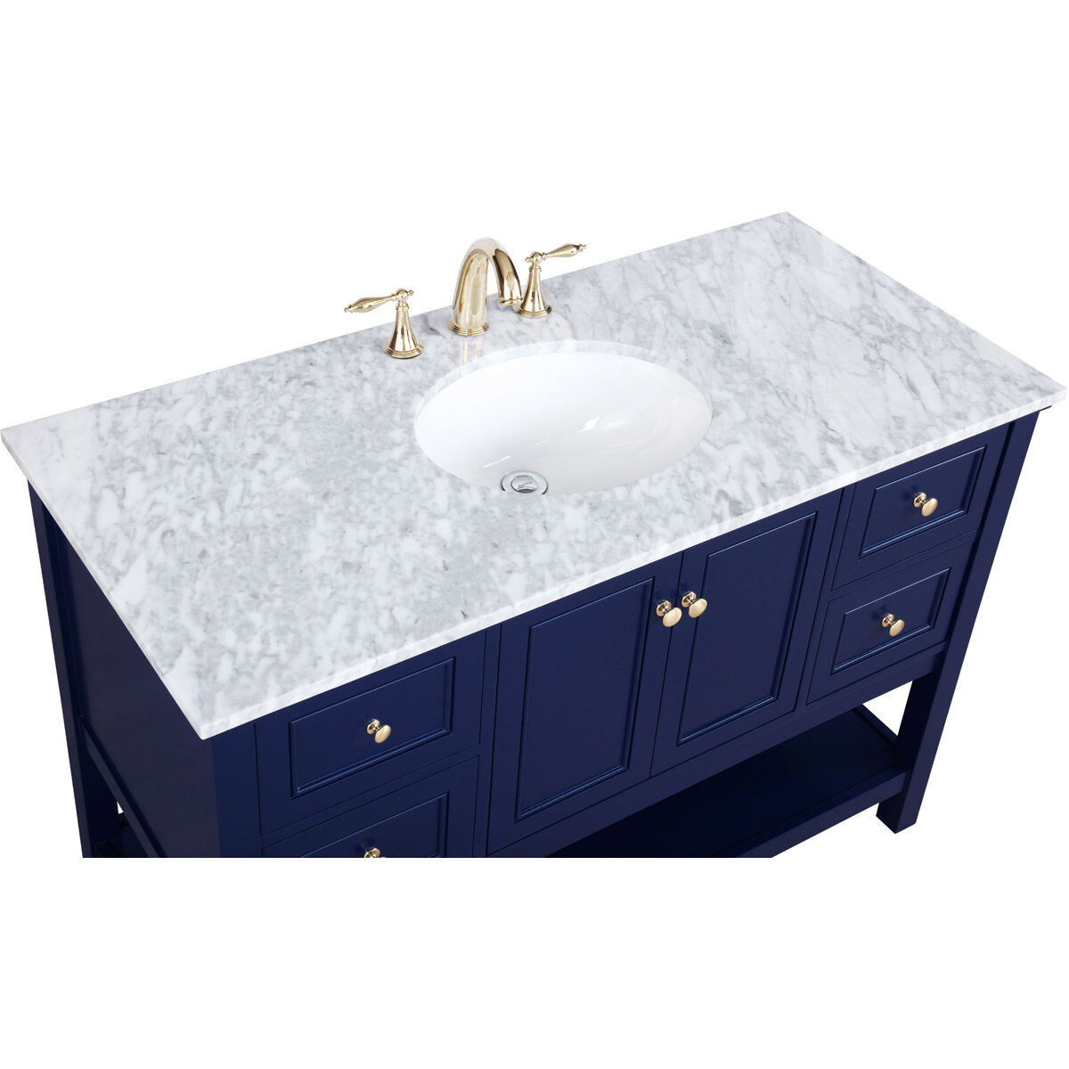 Metropolis 48 X 22 X 34 inch Blue Vanity Sink Set