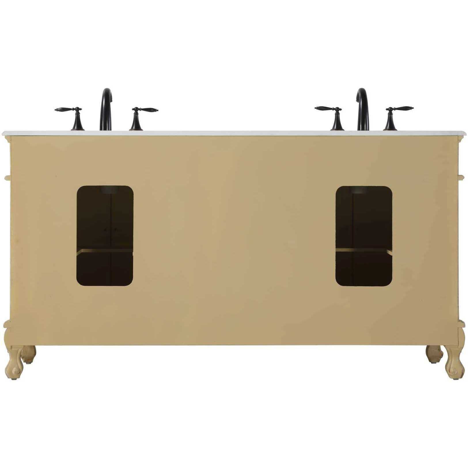 Danville 66 X 36 inch Antique Beige Bathroom Vanity Cabinet