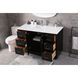 Hayes 54 X 22 X 35 inch Black Vanity Sink Set