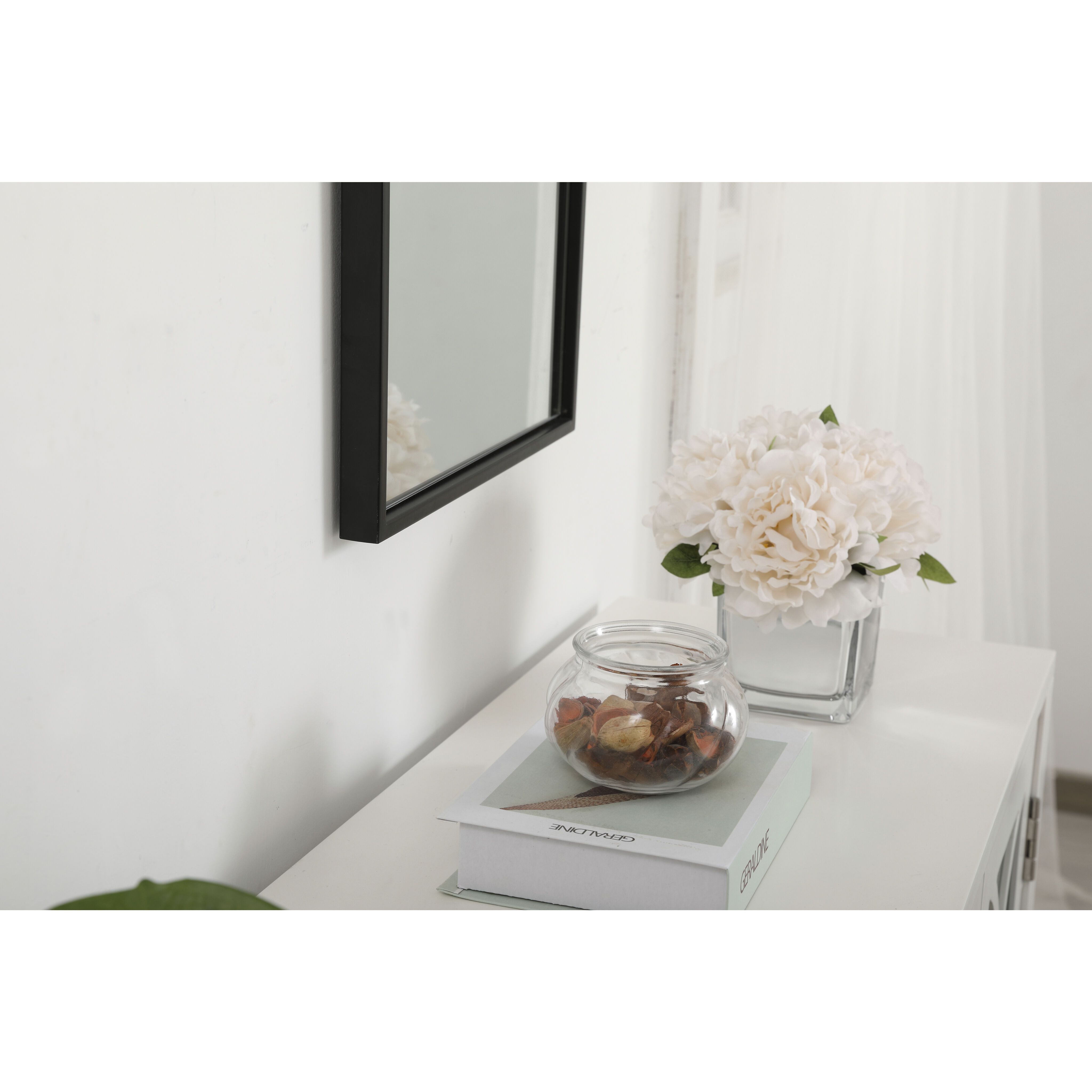 Monet 36 X 14 inch Black Wall Mirror