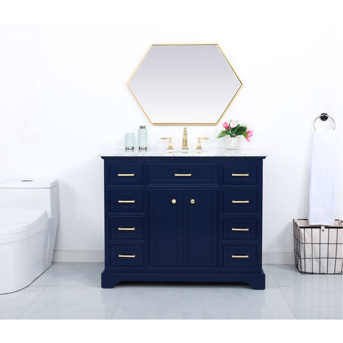 Americana 42 X 22 X 35 inch Blue Vanity Sink Set