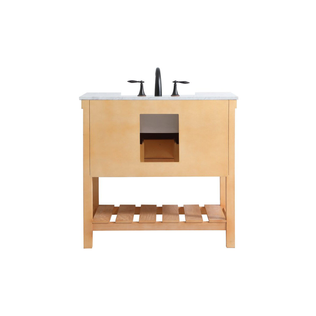 Clement 36 X 22 X 34.13 inch Natural Wood Bathroom Vanity Cabinet