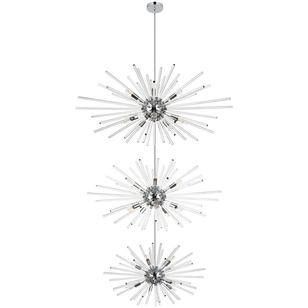 Sienna 30 Light 46 inch Chrome Chandelier Ceiling Light