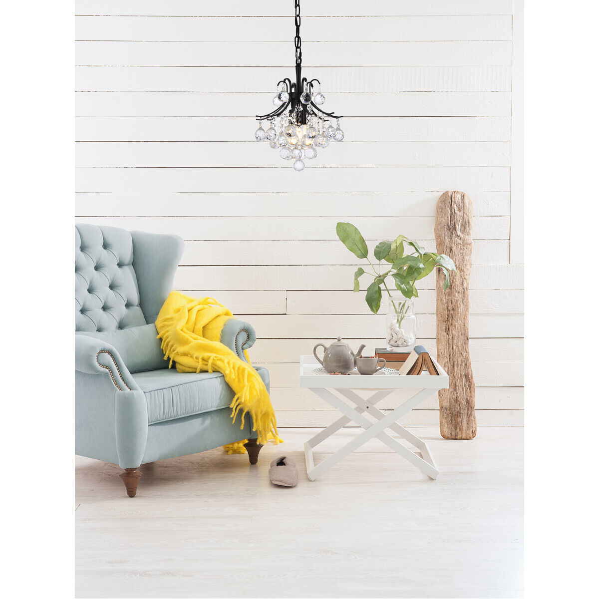 Toureg 3 Light 12 inch Black and Clear Pendant Ceiling Light