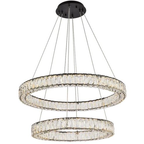 Monroe 2 Light 32 inch Black Chandelier Ceiling Light