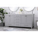 Irene 72 X 22 X 34 inch Gray Vanity Sink Set