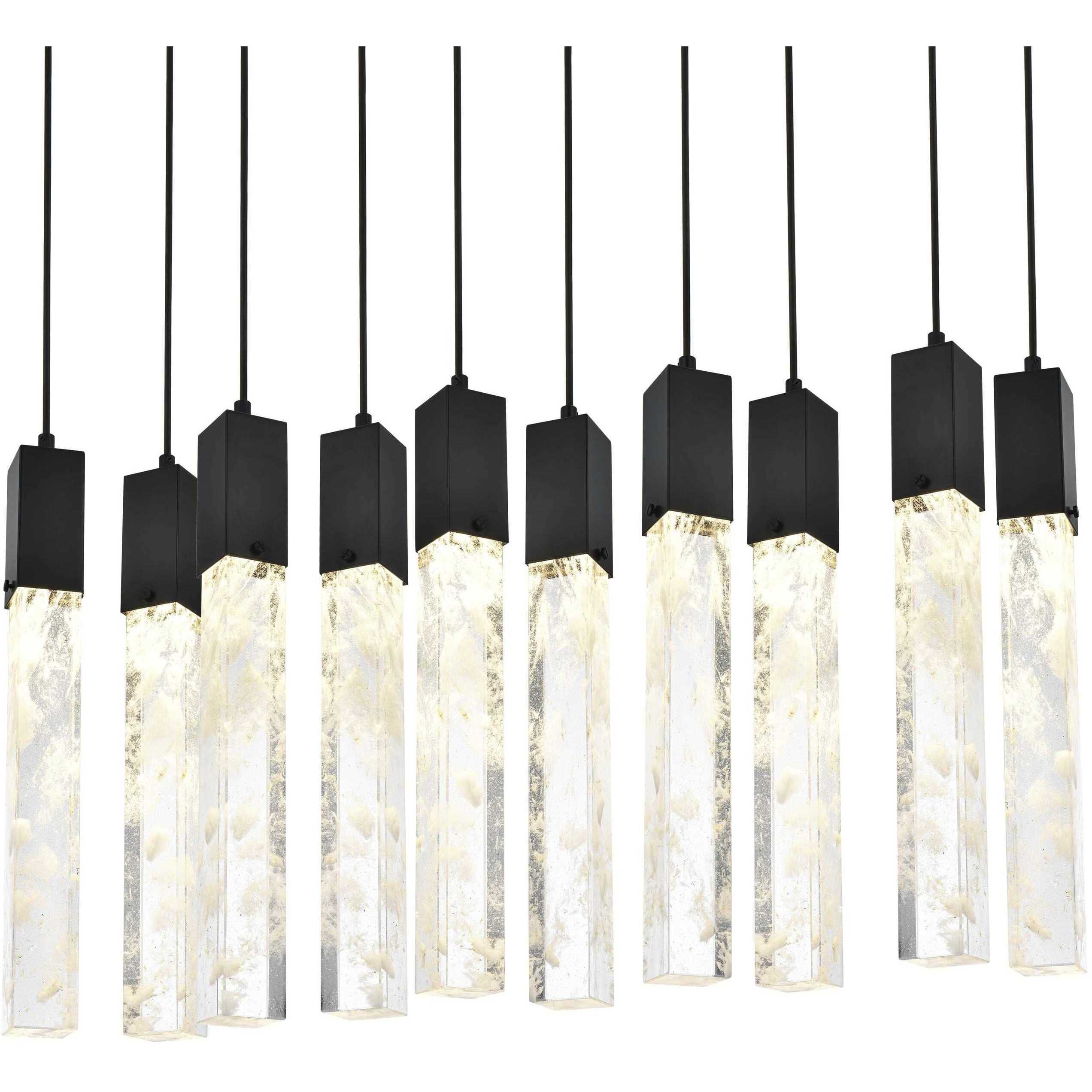 Aurora 10 Light 12 inch Black Pendant Ceiling Light