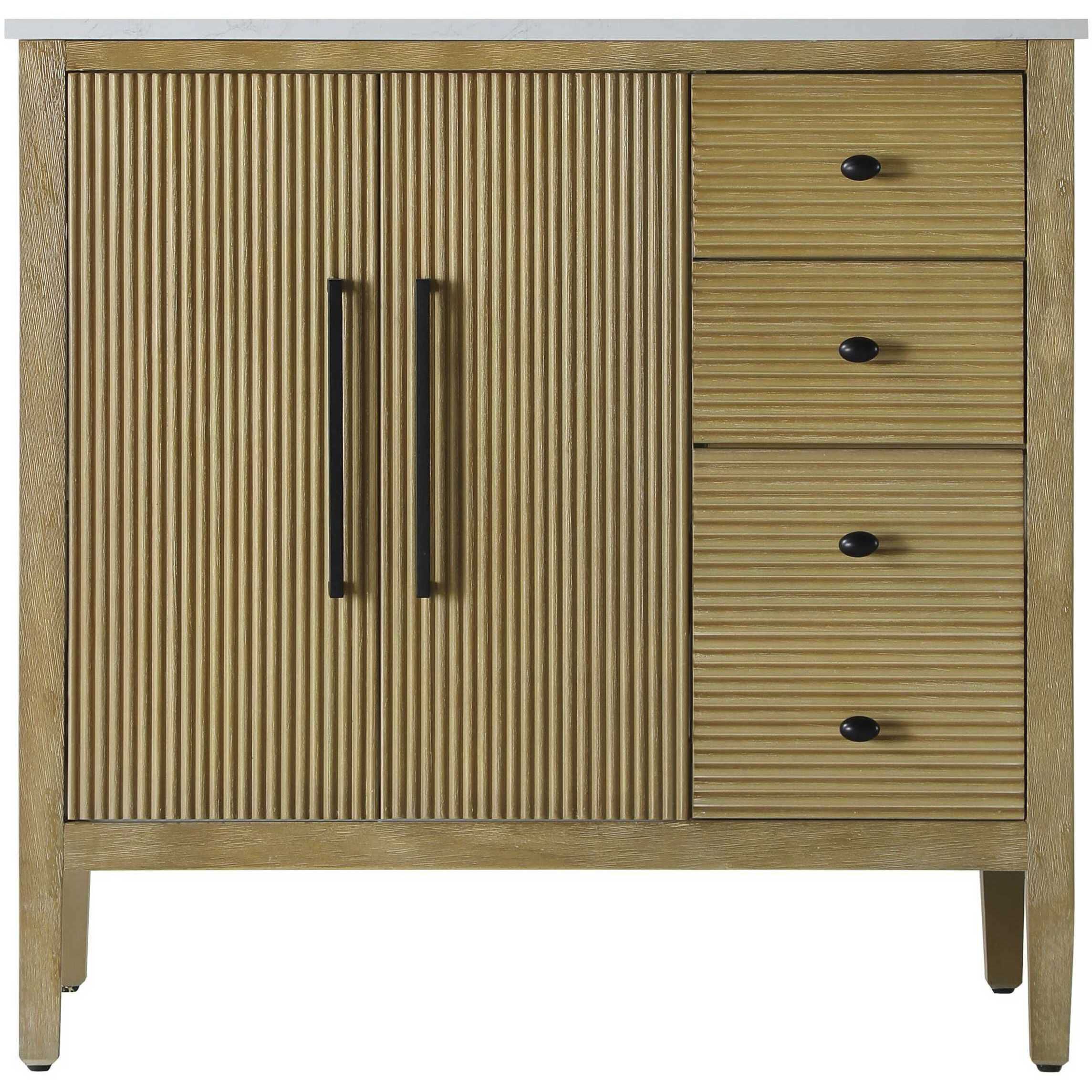 Blakely 36 X 34 inch Linen Oak Bathroom Vanity Cabinet