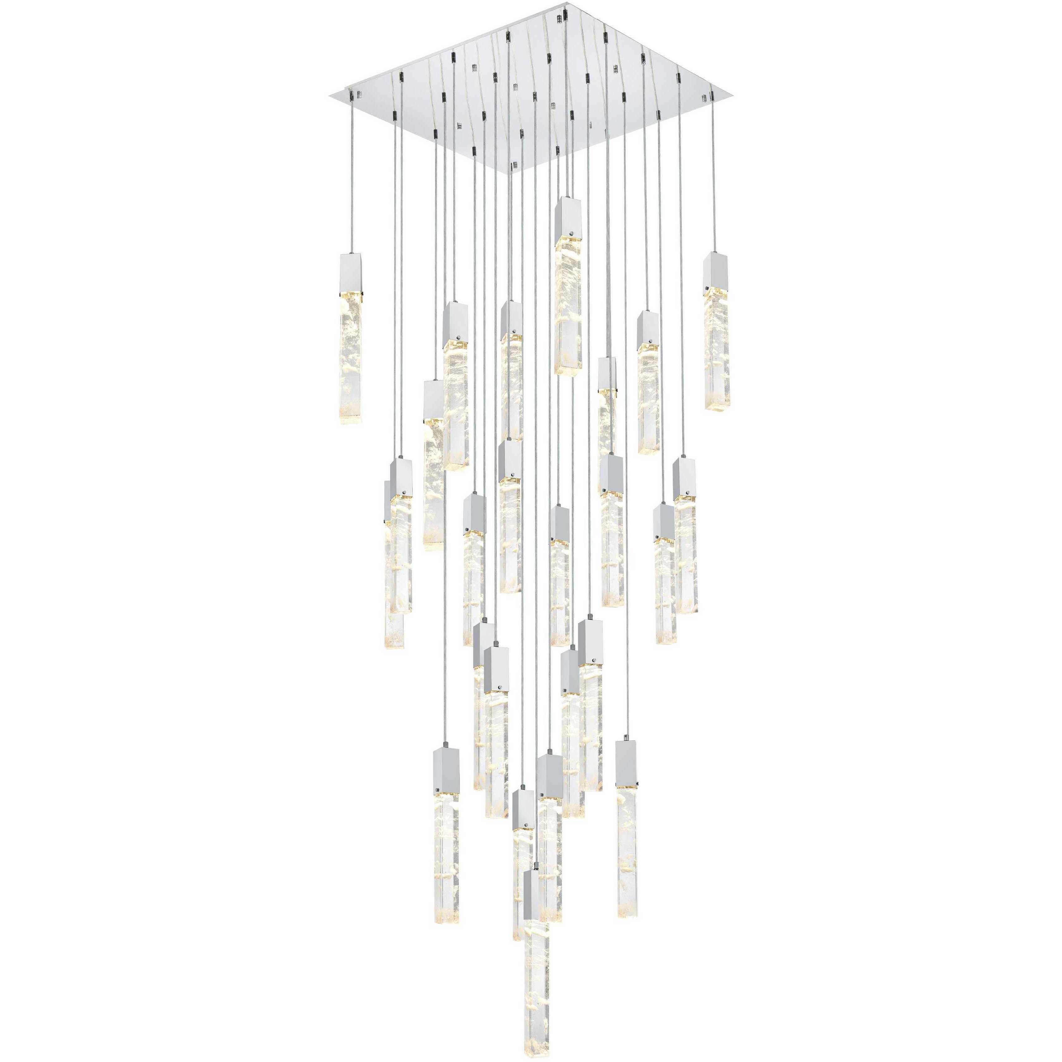 Aurora 25 Light 36 inch Chrome Chandelier Ceiling Light