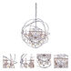 Geneva 6 Light 32 inch Polished Nickel Pendant Ceiling Light in Golden Teak, Urban Classic