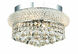 Primo 4 Light 12 inch Chrome Flush Mount Ceiling Light in Royal Cut